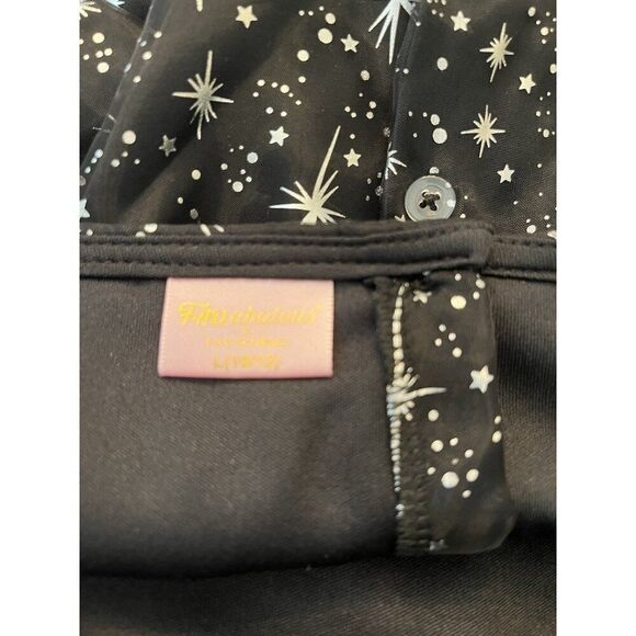 FAO Schwarz Girls Large 10/12 Black Long Sleeve Ruffle Tulle Tutu Dress Star NWT - Picture 3 of 5